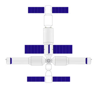 A drawing of the Chinese Space Station