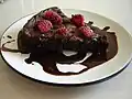 A flourless chocolate cake