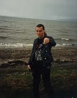 Chuck Schuldiner on tour in Scotland, 1992