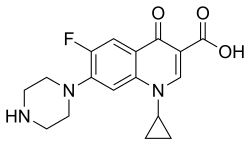 Chemical structure of Ciprofloxacin