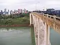 Skyline view and the Friendship Bridge