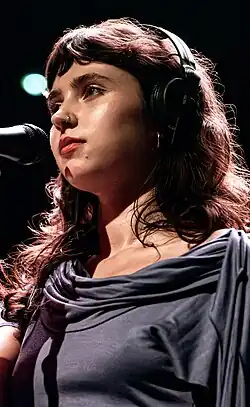Clairo performing at The Fonda Theatre in Los Angeles in 2024