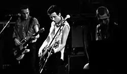 The Clash playing a concert in Norway.