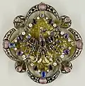 Bohemia, 14th century jewelled clasp with eagle motif