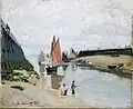 Le port de Trouville, 1870, from the Museum of Fine Arts, Budapest. His early paintings (see date) were first-rate, but more traditional in style