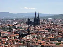 The black Clermont-Ferrand Cathedral.