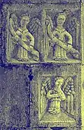 Angels from Clonfert Cathedral, Co Galway, Ireland (adjusted to highlight relief)