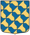 Vairy in bend  or and azure