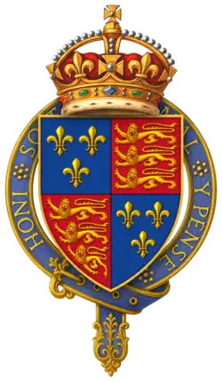 Henry VI coat of arms used between 1422-1460, 1470-1471.