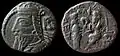 Coin of Vologases VI of Parthia (Tyche on reverse)