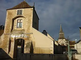 Collegiate Church of St-Germain and another building, in Les Aix-d'Angillon