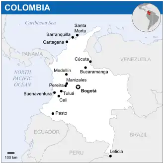 Location of Colombia