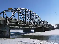 Bridge carrying U.S. Highway 30 and U.S. Highway 81 across the Loup River at Columbus