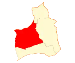 Map of Arica commune in Arica and Parinacota Region