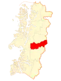 Map of the Chile Chico commune in Aysén Region