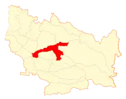 Location of the Chillán commune in the Ñuble Region