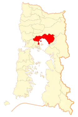 Location of the Puerto Montt commune in Los Lagos Region