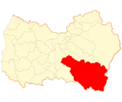 Map of the commune of San Fernando in Region of O'Higgins