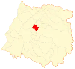 Location of Talca commune in Maule Region