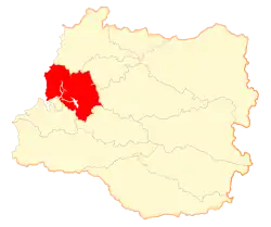 Location of the Valdivia commune in Los Ríos Region