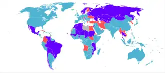 Conscription map of the world