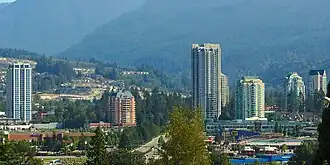 The skyline of Coquitlam