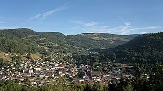 A view of Cornimont from the mission cross.