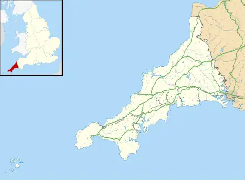 Roseland Peninsula is located in Cornwall
