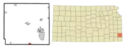 Location within Crawford County and Kansas