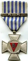A B-triangle incorporated into the Belgian Political Prisoner's Cross