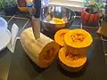 Sliced banana squash