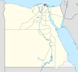 Damietta Governorate on the map of Egypt
