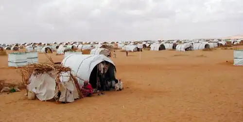 More than 40,000 refugees lived in this camp in Sudan (2004)