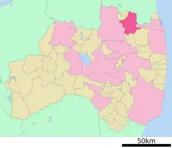 Location of Date in Fukushima Prefecture