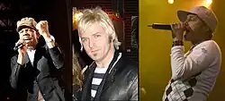 dc Talk from left to right, Michael Tait, Kevin Max, Toby McKeehan