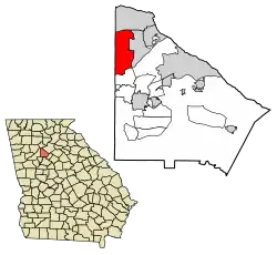 Location in DeKalb County and the state of Georgia