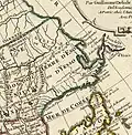 A 1723 French map describing the sea as Mer de Corée (Sea of Korea).