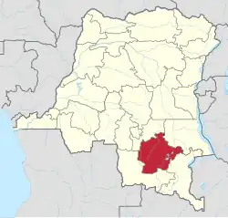 Location of Haut-Lomami Province
