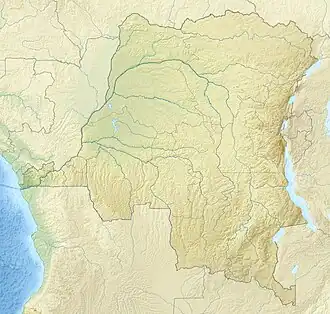 Map showing the location of Okapi Wildlife Reserve