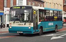 Arriva North West & Wales early (1989) Dennis Dart with Duple Dartline bodywork in Crewe