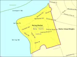 U.S. Census map of Dering Harbor.