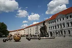 Market square with fountain
