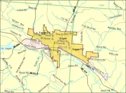 Detailed map of Logan