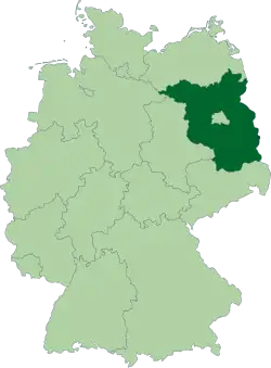Location of Brandenburg in Germany