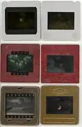 Slide frames, 1940 (metal) to 1985 (plastic)