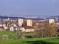 Dietikon as seen from Grunschen and Limmattal in the background