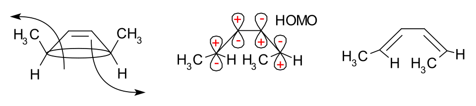 Dimethylcyclobutene ring opening mechanism frontier-orbital method