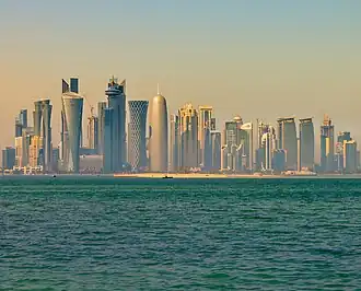 Doha skyline in the morning