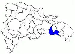Location of the San Pedro de Macorís Province