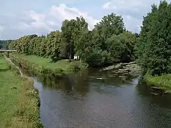 The place where two small rivers Breg and Brigach join to form the Danube in Donaueschingen, Germany